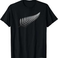 NZ Kiwi Silver Fern Tshirt for Kiwi's T-Shirt S juoda