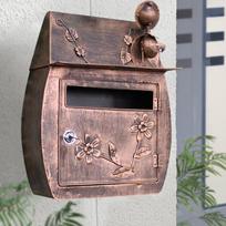 Heavy Iron Lockable Secure Mail Letter Box Mailbox Wall Mounted Retro Metal Mail Box Garden Ornament