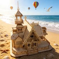 3D Wooden Puzzle - Villa One-Of-A-Kind style ideal designed for any occasion Birth Date present Valentine's present Ideal present choice balta