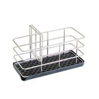 Drenažo stovas nerūdijančio plieno virtuvės kriauklės laikymo stovas, kempinės laikiklis Virtuvės priedai Black drip tray