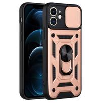 For iphone12 Mini bracket Car Holder Phone Cover For iphone 12 mini Case Camera protection Shockproof Armor Case For iphone 12 Mini rožinio aukso spalvos