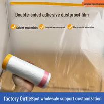 Double-sided Dustproof Film: Decorative Furniture and Sofa Cover Plastic Protection. Width 110cm x Length 10m