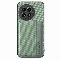 Odinis dėklas su RFID Oneplus 15 15R 5G, prabangus dangtelis, magnetinis kortelių laikiklis ant nugarėlės, Funda OnePlus 13 dėklas, One Plus 13R R15 Ace Oneplus15 Onepus 15 žalia