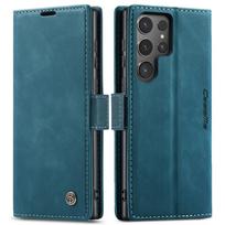 Flip Wallet Case for Samsung Galaxy S24 Ultra S24 Plus S24, Leather Magnetic Folio Cover with Card Holder Shockproof Phone Cases For Galaxy S24 mėlyna