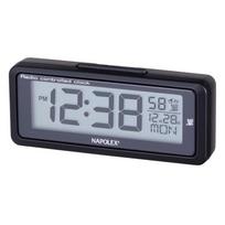 Napolex Car Clock with Blue LED No Wiring CR2032 Large LCD Alarm Snooze Calendar Mounting Bracket for Adjustable Installation Location and Fizz-940 juoda
