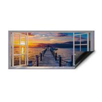3D Realistic Static Oil-proof UV Film Removable Window Clings Waterproof Printed Window Window C