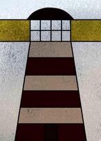 Custom size Glass Films,Stained Glass Stickers Static Cling,Frosted Privacy Retro Vintage Lighthouse Window Door Home Decor (as the picture,30X42cm)