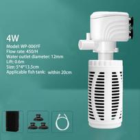 Silent Aquarium Filter Pump 3 in 1 Oxygen Air Pump Water Purifier Aquarium Internal Filter  Hotel Round-4W