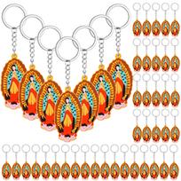 50Pcs Virgen De Guadalupe Keychain Gifts Bulk Mexican Lady Of Guadalupe Keyrings Religious First Communion Supplies 1