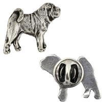 Shar Pei  - Posrebrzana Broszka Z Psem, Elegancki Pin, Ozdoba Klapy Marynarki Marki Art-Dog