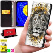 Etui Typu Portfel Do Xiaomi 15T - Pokrowiec Bluemoon Nadruk + Szkło 9H