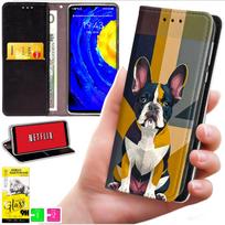 Etui Typu Portfel Do Xiaomi 15T - Pokrowiec Bluemoon Nadruk + Szkło 9H