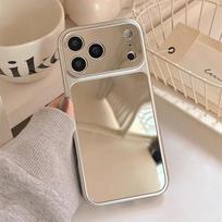 Nauji INS Sidabrinės Veidrodinės Dangteliai For For Iphone Air 17 16 15 14 13 12 11 Pro Max Xsmax Xr Makiažo Dėklas Smūgiams Atsparus Dangtelis 17Pro Max iPhone 13