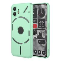 Smūgiams atsparus skysto silikono minkštas dėklas Nothing Phone 1 2 2A NothingPhone1 telefonui Coque Fundas For Nothing Phone 2 black