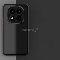 For Xiaomi Redmi Note 14 Pro Plus Case Luxury Translucent Silicone Rubber Shockproof TPU Protector Redmi Note 14 Pro Plus Cover RedmiNote 14 ProPlus juoda