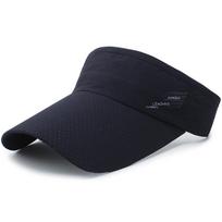 Breathable women's quick-dry visor, men's open-top sun hat, sun visor, mesh cap - perfect for running and stylish sports Adjustable tamsiai mėlyna spalva