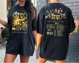 Styx Band 2023 2024 Concert T Shirt World Tour 3XL