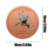 Copper Discs For Birdbaths Water Cleaning Purification Plate Copper Bird Bath Purification Disk For Pool Garden Outdoor Breeding