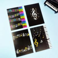 Creative Horse Riding Music Notepad - A5 Soft Cover Notebook for Piano Notes, Music Stationery, Small Prize