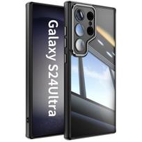 For Samsung Galaxy S24 S23 FE Plus Ultra Metal Armor Back Transparent Tempering Shell Full Cover With Lens Film Super Anti-drop Case Protector S23 juoda