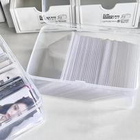 Fotokortelių saugojimo dėžutė Skaidrūs lipdukai Korea Idol kortelių laikiklis 17x11x7cm gray