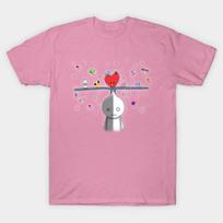 T Shirt Women Bt21 Harajuku Print Kawaii Tshirt Summer Short Sleeve Female T-Shirt Top Tee S rožinė