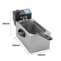 4L Elektrinės gruzdintuvės 2000W Reguliuojamas termostatas Kepta vištiena Grilis Bulvytės Fritavimo mašina Virtuvės kaitinimo viryklė
