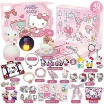 2025 Advent calendar Sanrio HelloKitty Calendar Blind Box, 24 Days Christmas Countdown Gift, Advent Calendar Surprise Gift for Kids HelloKitty rožinė