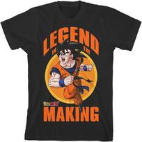 Dragonball Z Legend In The Making Goku Boys' Black Short-Sleeve T-Shirt S juoda