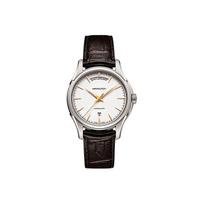 Hamilton Jazzmaster Automatinis Mechaninis Judėjimas Dvigubo Datos Laikrodis Vyriški laikrodžiai Baltas Plienas Juodas H32505511 Regular Watch Box gray