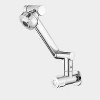 360° Rotation Kitchen Sink Faucet Chrome Finish Bathroom Faucet  Washbasin Installation