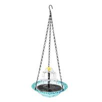 Yousheng Solar Bird Bath Fountain, 3-Tier Cascading Fountain Hanging Bird Bath, Solar Powered Outdoor Hummingbird Bath Fountain, for Garden Backyard A rožinė