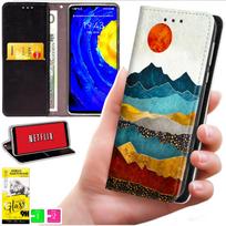 Etui Typu Portfel Do Motorola Moto G56 - Pokrowiec Bluemoon Nadruk + Szkło 9H
