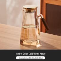 ZISIZ Large Capacity Glass Pitcher & Tea Kettle Set