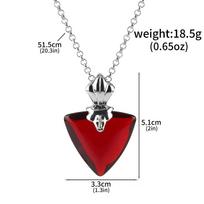 Anime Fate/stay Night Tohsaka Rin Ruby Heart Necklace Pendant Chain Cosplay Props Men Women Backpack Jewelry Accessories Gift gray
