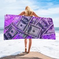 Starfish Shell Pearl Gravel Print Beautiful Beach Towel Extra Large Super Soft Microfiber Bath Towel for Beach Travel Hair Towel 50x100cm
