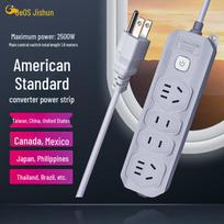 GEOS US to China Travel Power Strip Adapter 4 Sockets