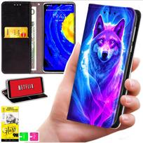 Etui Typu Portfel Do Xiaomi 15T - Pokrowiec Bluemoon Nadruk + Szkło 9H