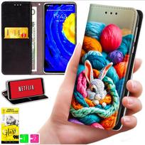 Etui Typu Portfel Do Xiaomi 15T - Pokrowiec Bluemoon Nadruk + Szkło 9H