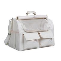 Portable Outdoor Foldable Cat Carrier Backpack - Breathable & Stress-Reducing 44x28x30 cm beveik baltos spalvos