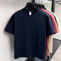 100% Cotton Men's T-Shirt Daily Wear Commute Top Casual Fashion Short Sleeve T-Shirt S tamsiai mėlyna spalva