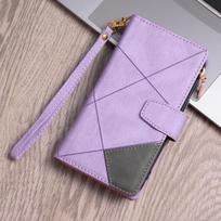 Leather Flip Case For Samsung Galaxy S24 Ultra S23 FE Plus A16 A06 A15 A25 A35 A55 A05S A14 A24 A34 A54 A04S Card Wallet Cover Samsung A06 or A07 violetinė