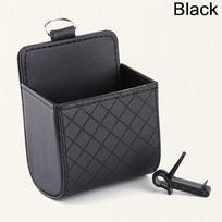 Universal Car Phone Holder Bag Leather Auto Vent Trash Case Organizer Pouch for Mobile Phone Storage juoda