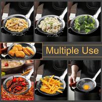 A89X Skimmer Spoon,304 Stainless Steel Strainer Spoons, Metal Cooking Skimmer Deep Fryer Scoop,Dia 4.3 & 5.9 Inch sidabras
