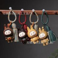 Sandalwood Labu Handicraft Pendant Bubu Violet Sandalwood Bag Hanging Keychain DIY Trendy Play Mobile Phone Chain