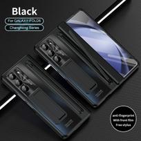 For Samsung Galaxy Z Fold 5 Lens All-Inclusive with Tempered Glass Film Pen Anti-Drop Anti-Fingerprint Phone Case For Galaxy  Z Fold 5 juoda