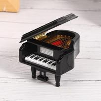 Basswood Miniature Piano With Pedal Piano Music Box Wooden Grand Piano  Collectible Ornament