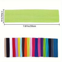 10 vnt. elastingos sportinės galvos juostos moterims, tamprios, saldainių spalvos, madingos prakaito juostos fitnesui, jogai, bėgimui, važiavimui dviračiu 10pcs yellow