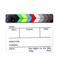 Professional Acrylic Clapperboard with   Magnetic Film Slate Chalkboard Whiteboard Design for Movie Photography Video Photo