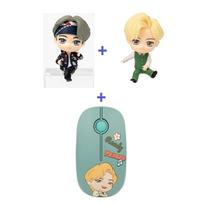 BTS(Bangtan boys) 2 Monitor Figure(Magic Door+Dynamite) + Wireless Mouse SET, TinyTan, Official, Original, Authentic, KPOP, idol